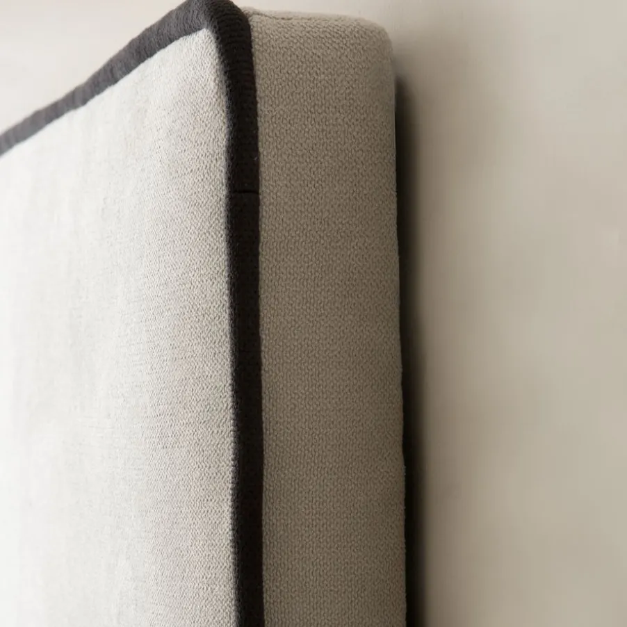 Madary Tête de lit rembourrée beige pour lit de 150 et 160
