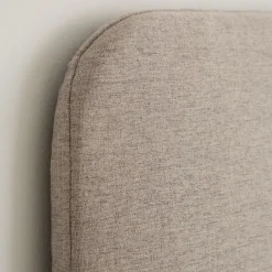 Marti T&ecirc;te de lit tapissée en taupe pour lit de 140