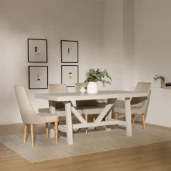 Milner Table &agrave; manger rectangulaire en bois massif