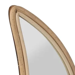 Moon Miroir naturel en rotin