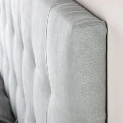 Neris T&ecirc;te de lit tapissée bleu turquoise pour lit de 150 et 160