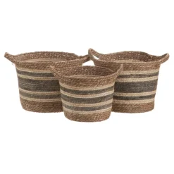 Neya Ensemble de 3 paniers en fibre naturelle