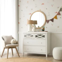 Niza Commode en bois laqué blanc