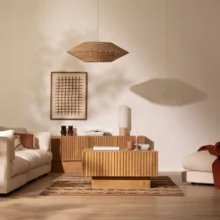 Nolan Mesa de centro de madera maciza de mango