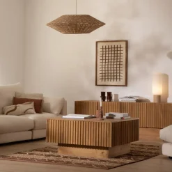Nolan Mesa de centro de madera maciza de mango