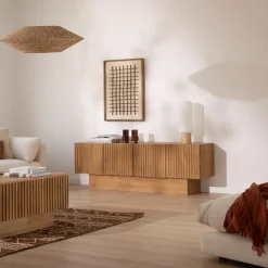 Nolan Mueble tv de madera maciza de mango