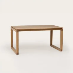 Olivia Table &agrave; manger rectangulaire en bois massif naturel