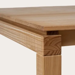 Olivia Table &agrave; manger rectangulaire en bois massif naturel