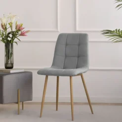 Pack 4 chaises basilea rembourrée gris