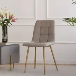 Pack 4 chaises basilea rembourrée beige