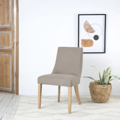 Pack 6 chaises bimba rembourrée gris
