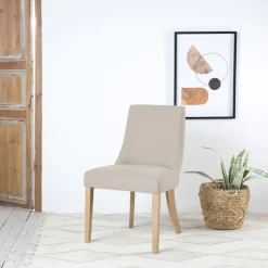 Pack 4 chaises bimba rembourrée beige
