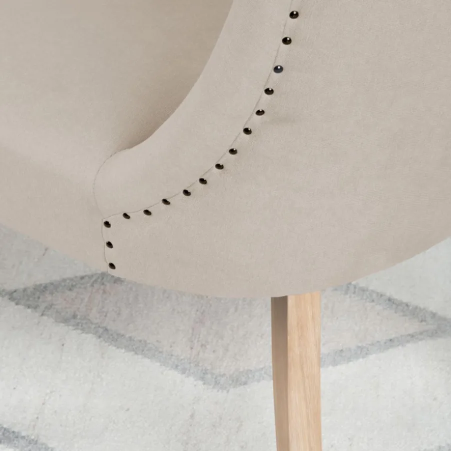Pack 4 chaises bimba rembourrée beige