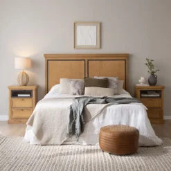 Parma Tête de lit en bois massif de manguier et métal pour lit de 150 et 160