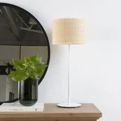 Saya Lampe table table grand base blanc