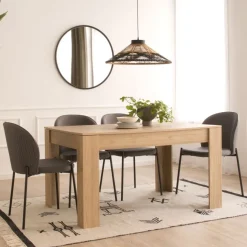 Selena Table &agrave; manger rectangulaire extensible 140/200 en couleur naturelle