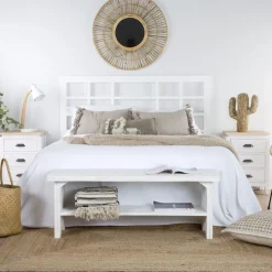 Tribeca T&ecirc;te de lit en bois laqué blanc pour lit de 150 et 160
