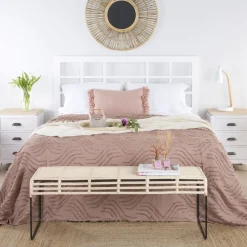 Tribeca T&ecirc;te de lit en bois laqué blanc pour lit de 150 et 160