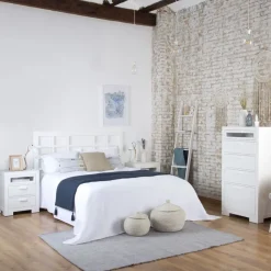 Tribeca T&ecirc;te de lit en bois laqué blanc pour lit de 150 et 160