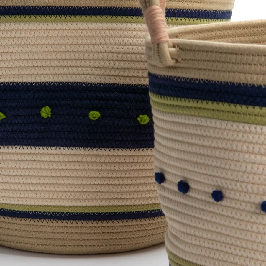 Xalas Ensemble de 2 paniers en coton