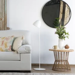 Ydea Lampe pied métal blanc h 130